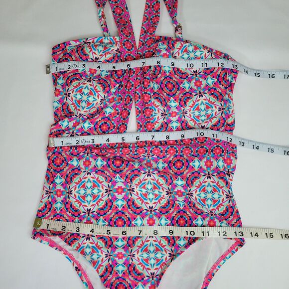 Laundry By Shelli Segal Mayan Escape one piece swimsuit Size Small EUC - Picture 5 of 6